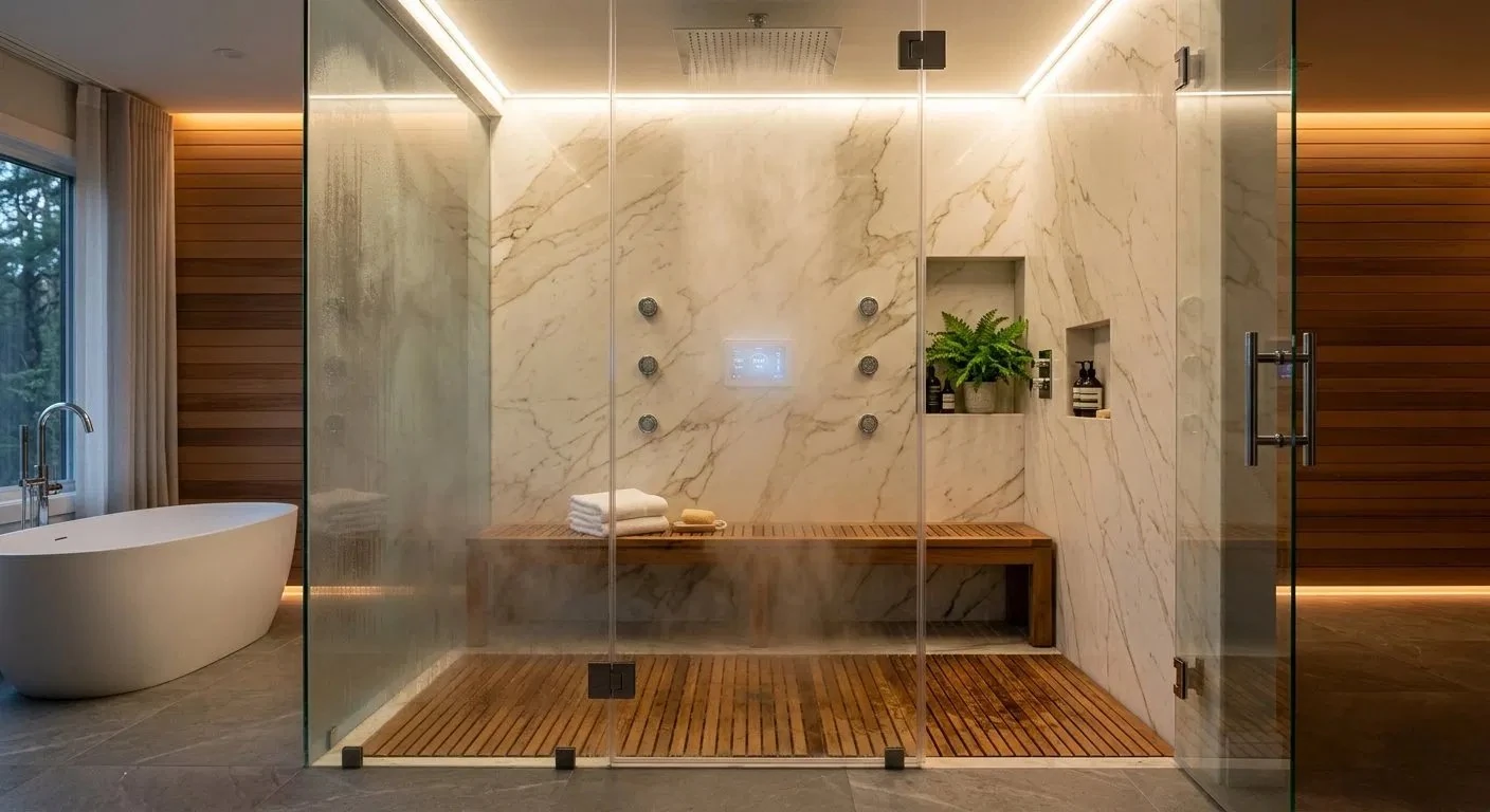 Steam bath installation for luxury home Delhi NCR