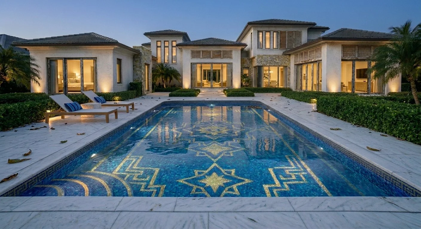 Pool mosaic tiling Delhi NCR