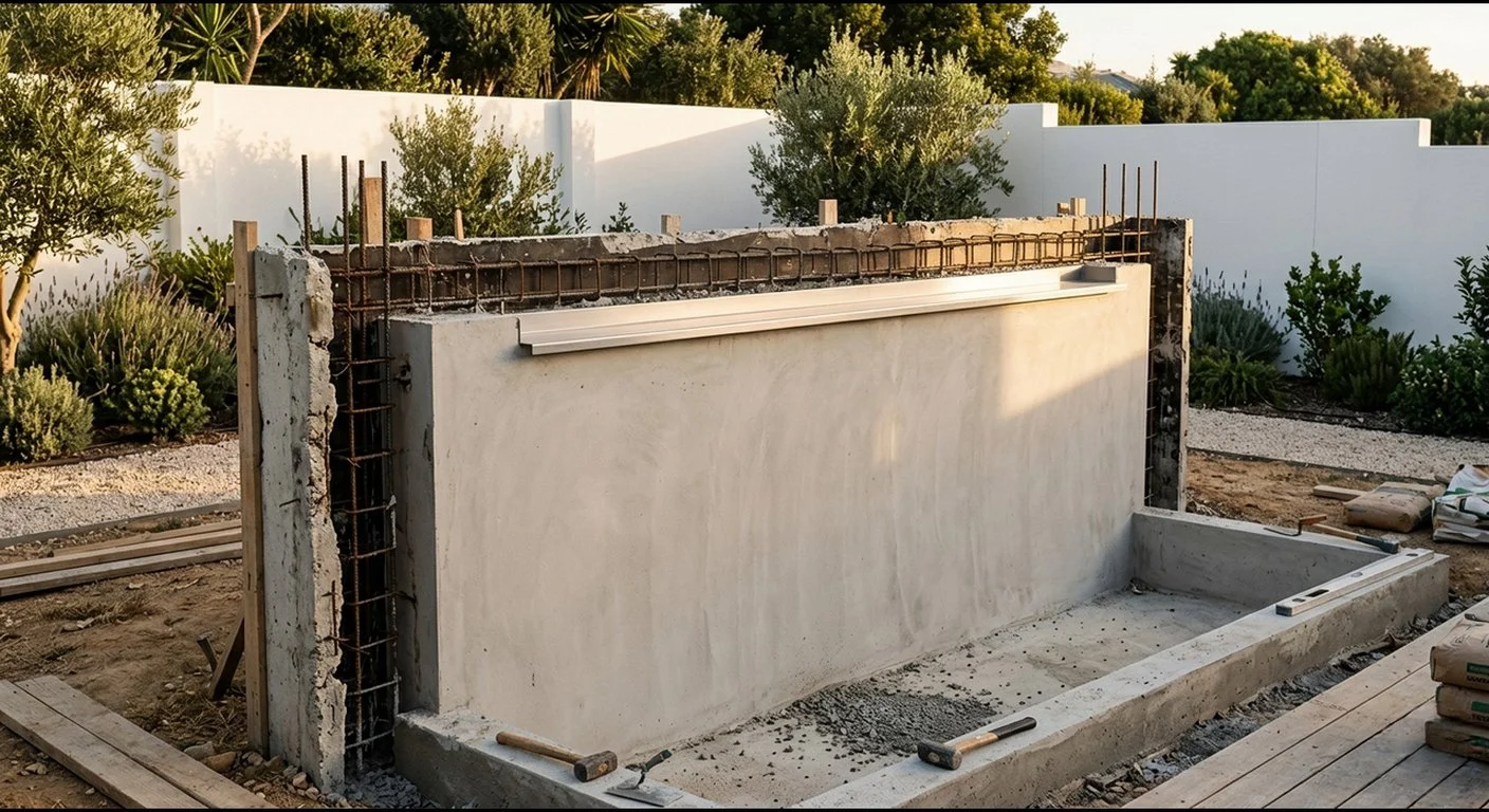 Waterfall RCC masonry shell construction Delhi NCR