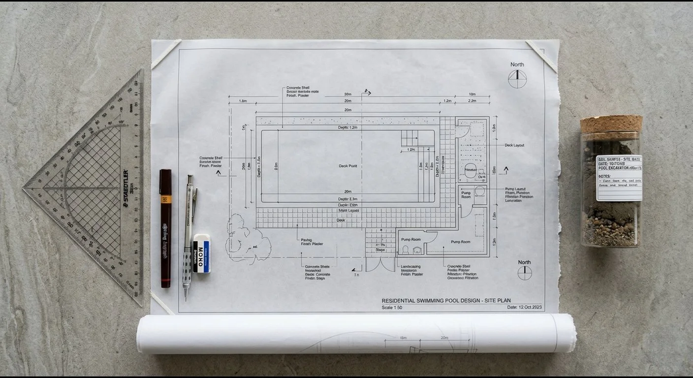 Pool site survey and design Delhi NCR